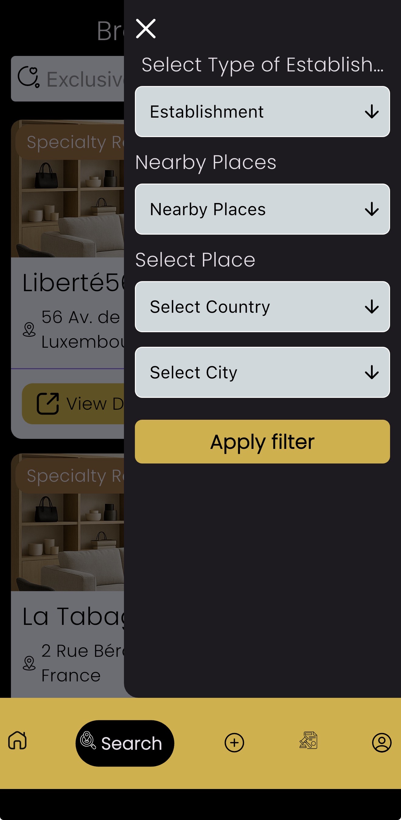 Available Filters